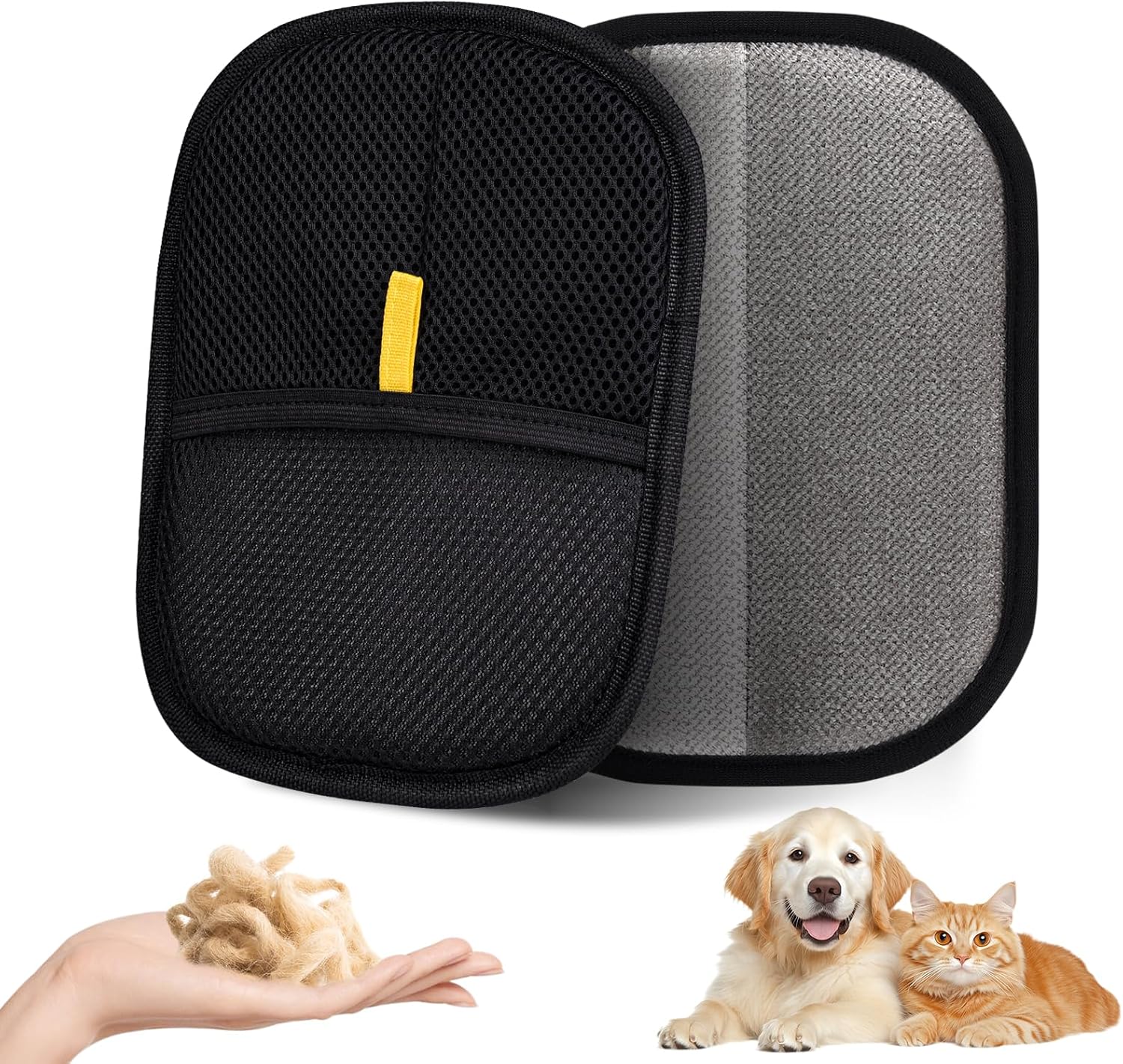 Pet Hair Remover, Electrostatic Pet Hair Removal Gloves, Reusable Cat & Dog Hair Remover for Couch, Furniture, Carpet, Car Seat, Upgraded Animal Fur Removal Tool, Cat Grooming Gloves-1 PCS