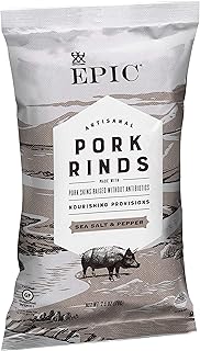 EPIC Sea Salt & Pepper Pork Rinds, Keto Friendly, Paleo Friendly, 2.5 oz