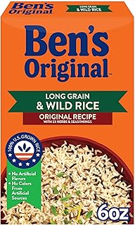 BEN'S ORIGINAL Flavored Long Grain Rice & Wild Rice, Boxed Rice, 6 oz Box (Pack of 12)