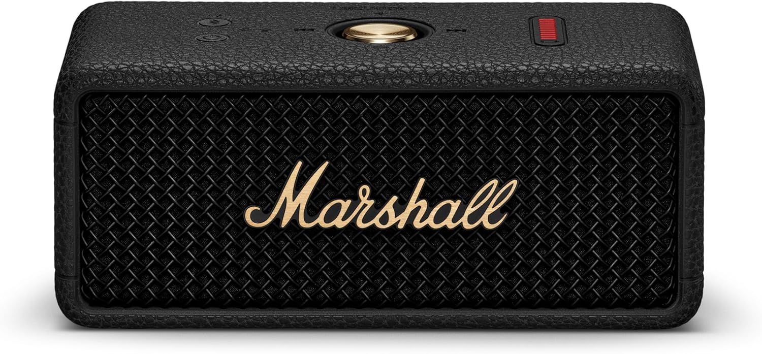 Marshall Emberton III Portable Bluetooth Speaker - Black & Brass