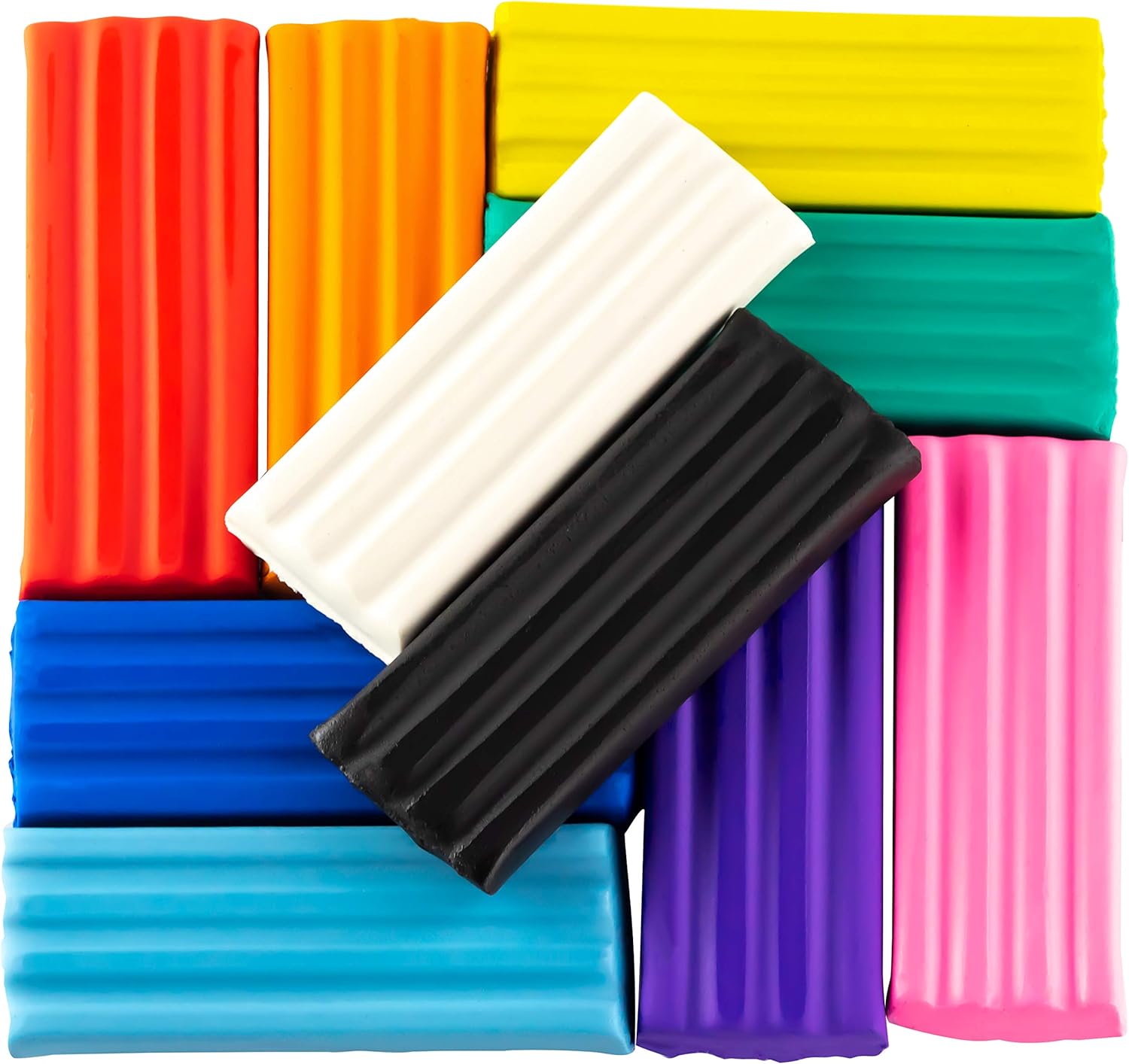 Extra Soft, Endlessly Reusable Kids Modeling Clay 10 Pk. Non Toxic, Rainbow Color Play Dough Blocks for Creative Fun For Child Artists. Long Lasting Putty Great for Art, Schools, Playgrounds and Gifts