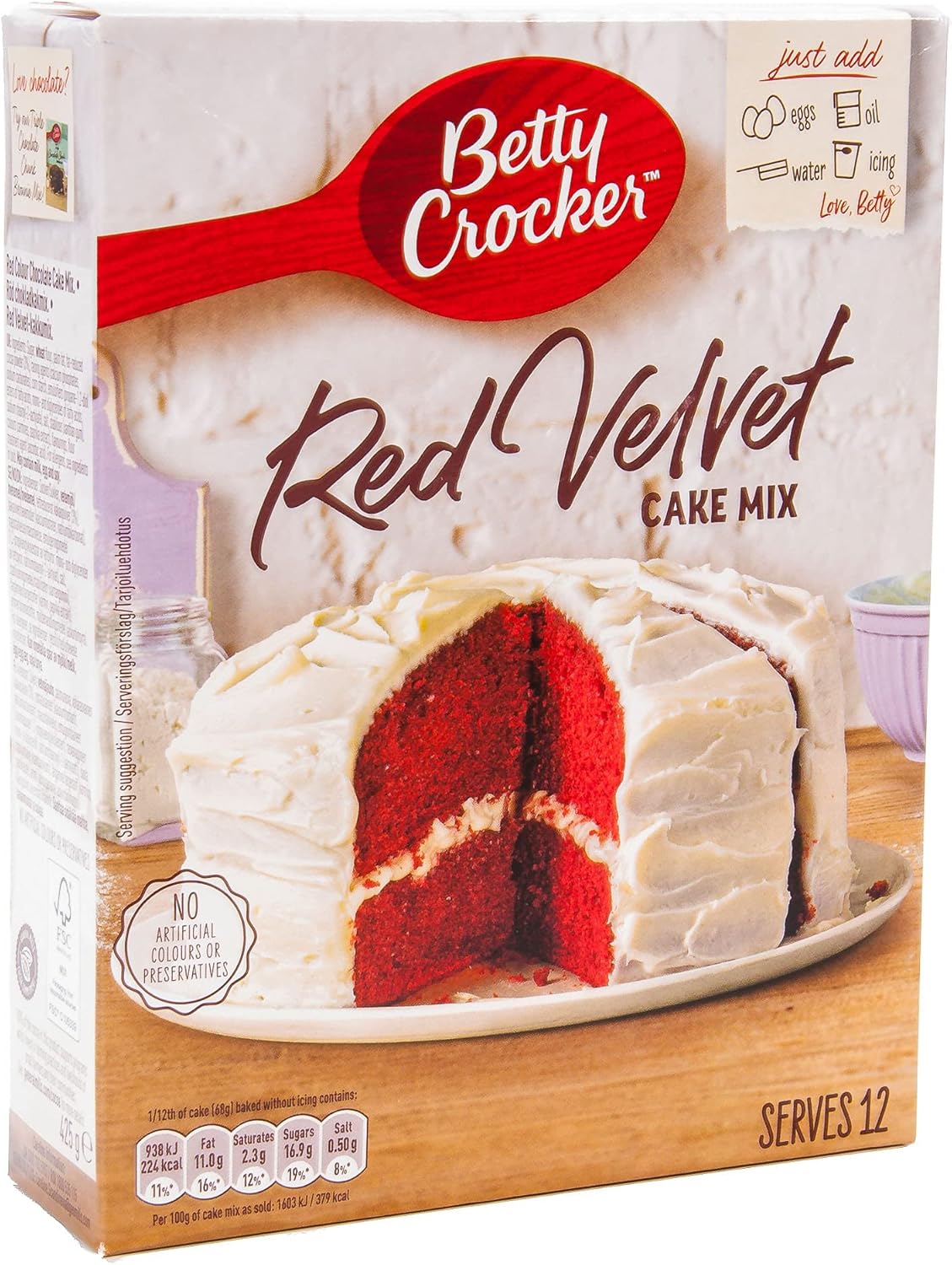 Betty Crocker Red Velvet Cake Mix, 425g
