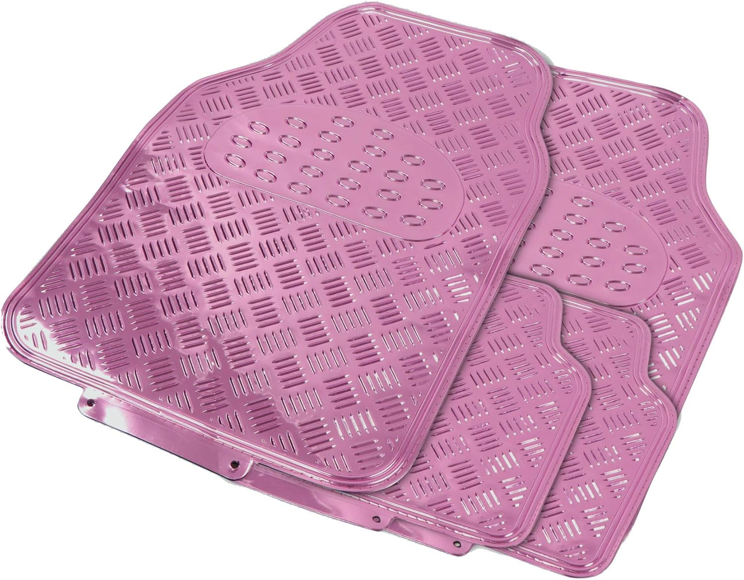 Streetwize SWTP6 Think Pink, Rubber Mat, Heavy Duty, Car Interior, Floor Mat (Set of 4)