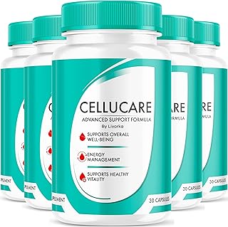 (5 Pack) Cellucare Capsules, Cellu Care, Cellucare Pills, Cellucare Vitamins Capsules, Cellucare Advanced Formula, Cellucare, Cellucare Reviews 150 Capsules for 5 Months