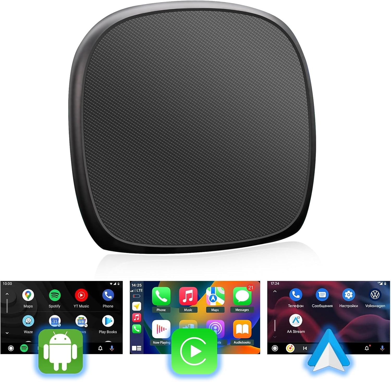 Geloo Wireless CarPlay Adapter,2024 Upgraded Magic Box Streaming Device for Car,Multimedia Video Smart AI Box,Android 13.0 System Wireless CarPlay Box,Wired to Wireless CarPlay & Android Auto Adapter