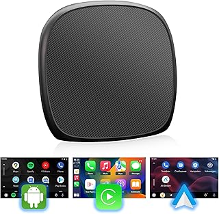 Geloo Wireless CarPlay Adapter，2024 Upgraded Magic Box Streaming Device for Car，Multimedia Video Smart AI Box，Android 13.0 System Wireless CarPlay Box，Wired to Wireless CarPlay & Android Auto Adapter
