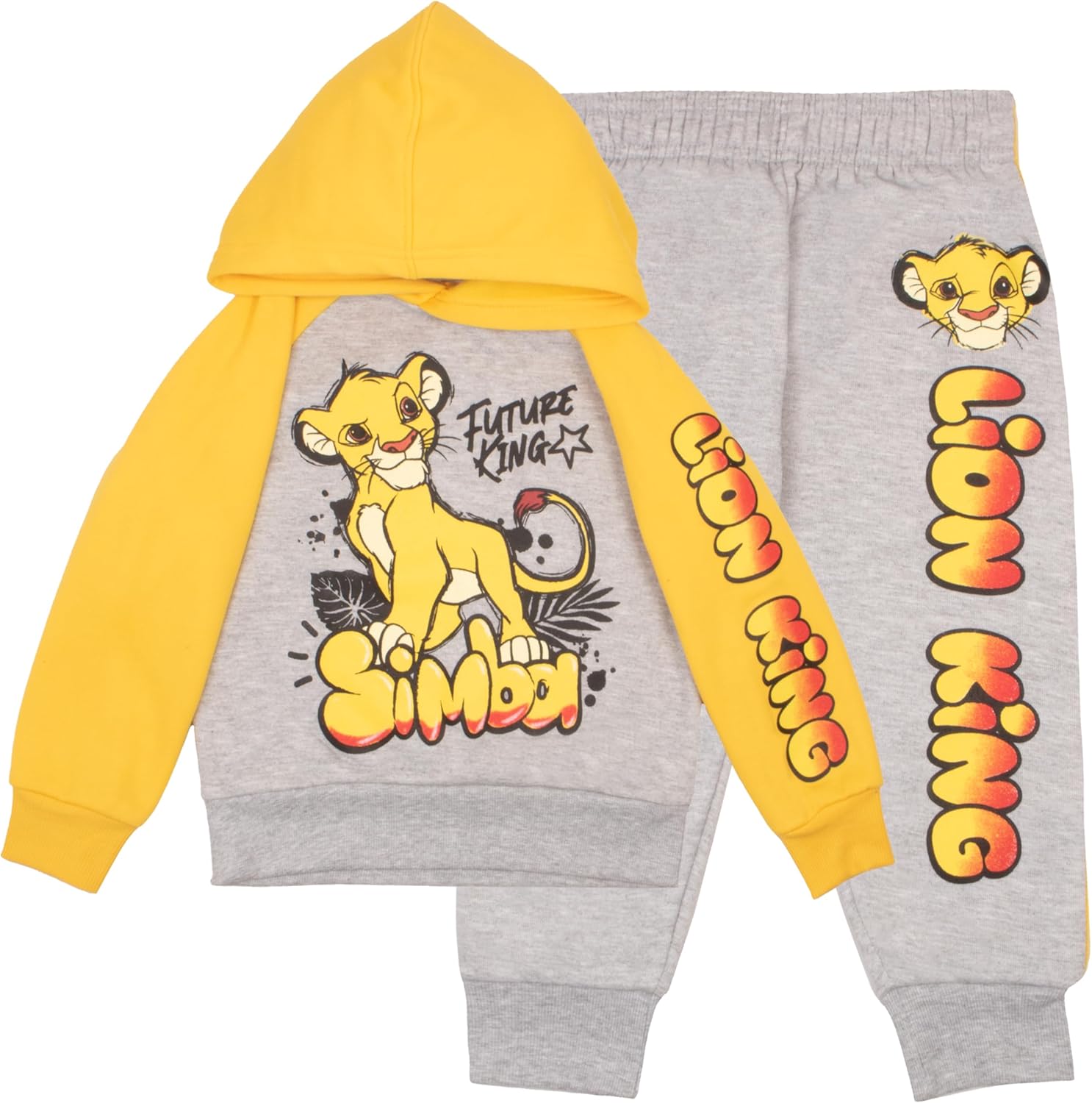 Disney The Lion King Boys Matching Sets Simba Pullover Hoodie and Jogger Fleece Set for Boys 2 Piece Bundle