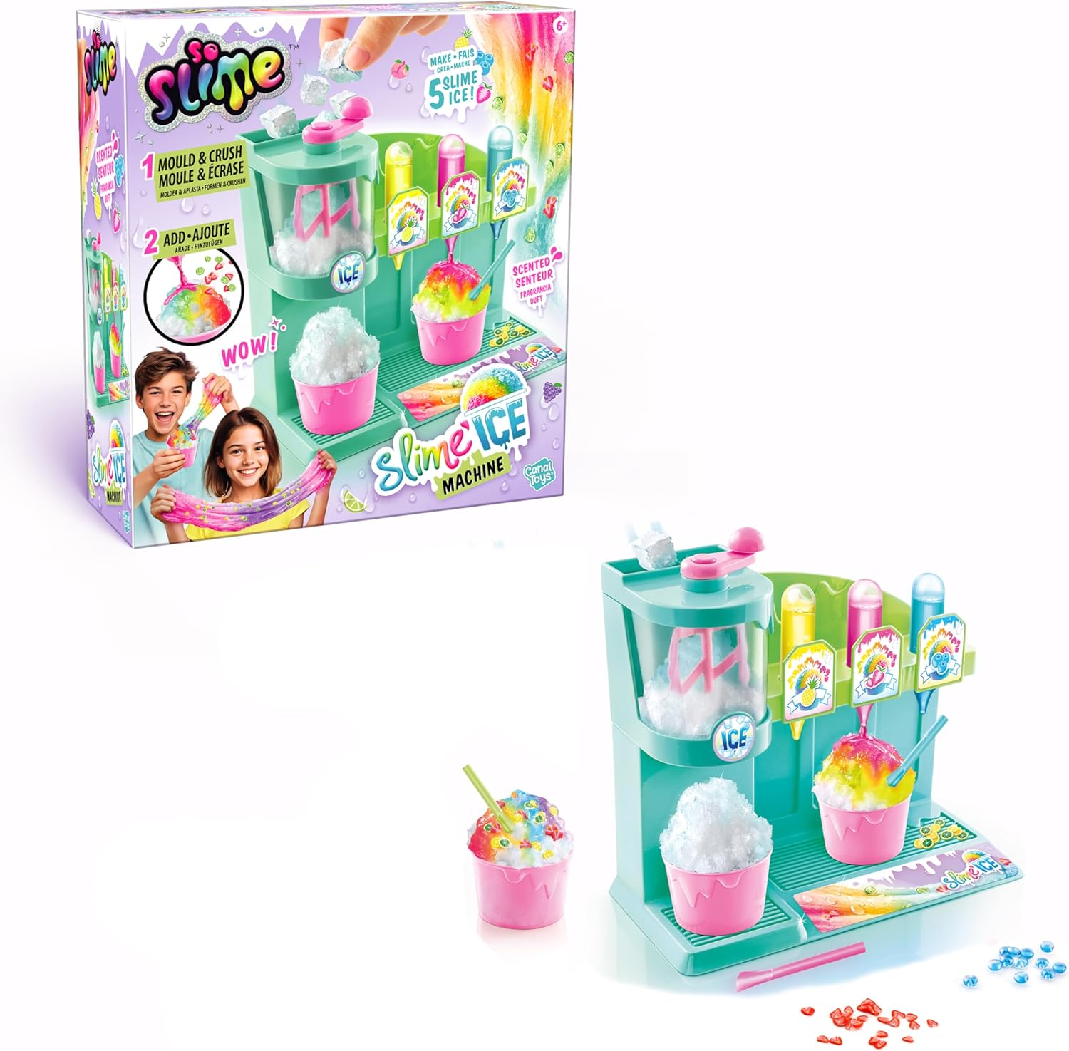 Canal Toys - SO SLIME DIY - Slime Ice Machine - With 1 machine, 3 scented dyes, accessories and decorations - SSC 310
