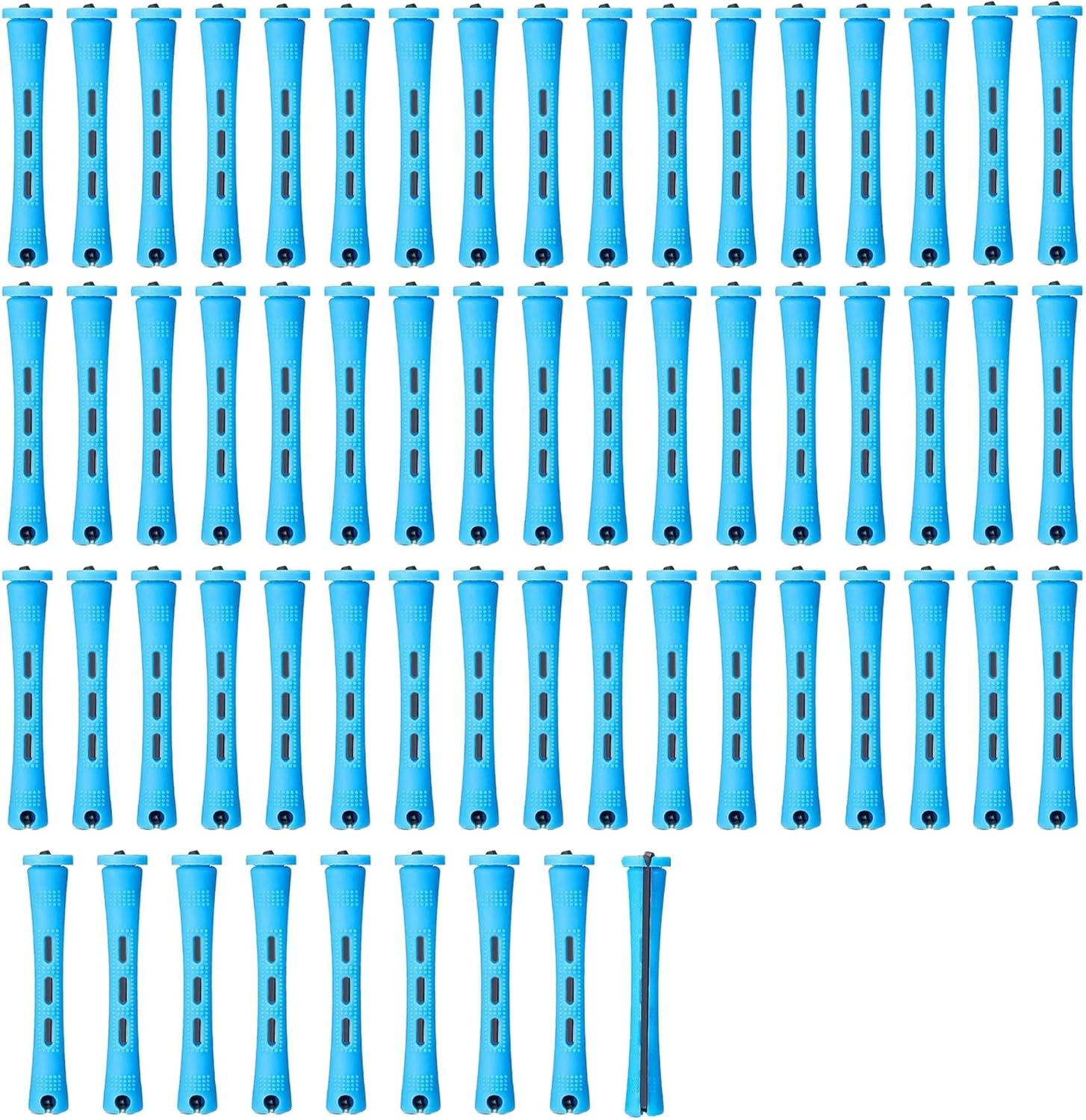 60PCS Perm Rods Small Size Perming Rods Perm Kit Hair Curlers, 0.35 Inch Rollers, Home Perm Kits for Women & Men, Natural to Long Hair Styling Tool