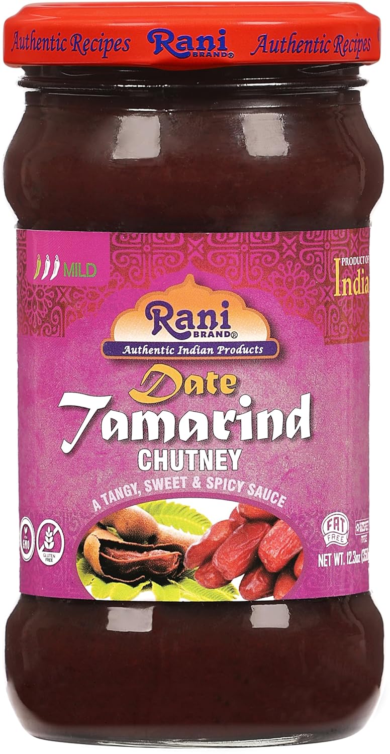 Rani Dates & Tamarind (Imli) Chutney 12.3oz (350g) Glass Jar, Ready to eat, Vegan ~ Gluten Free | NON-GMO | Kosher | No Colors | Indian Origin