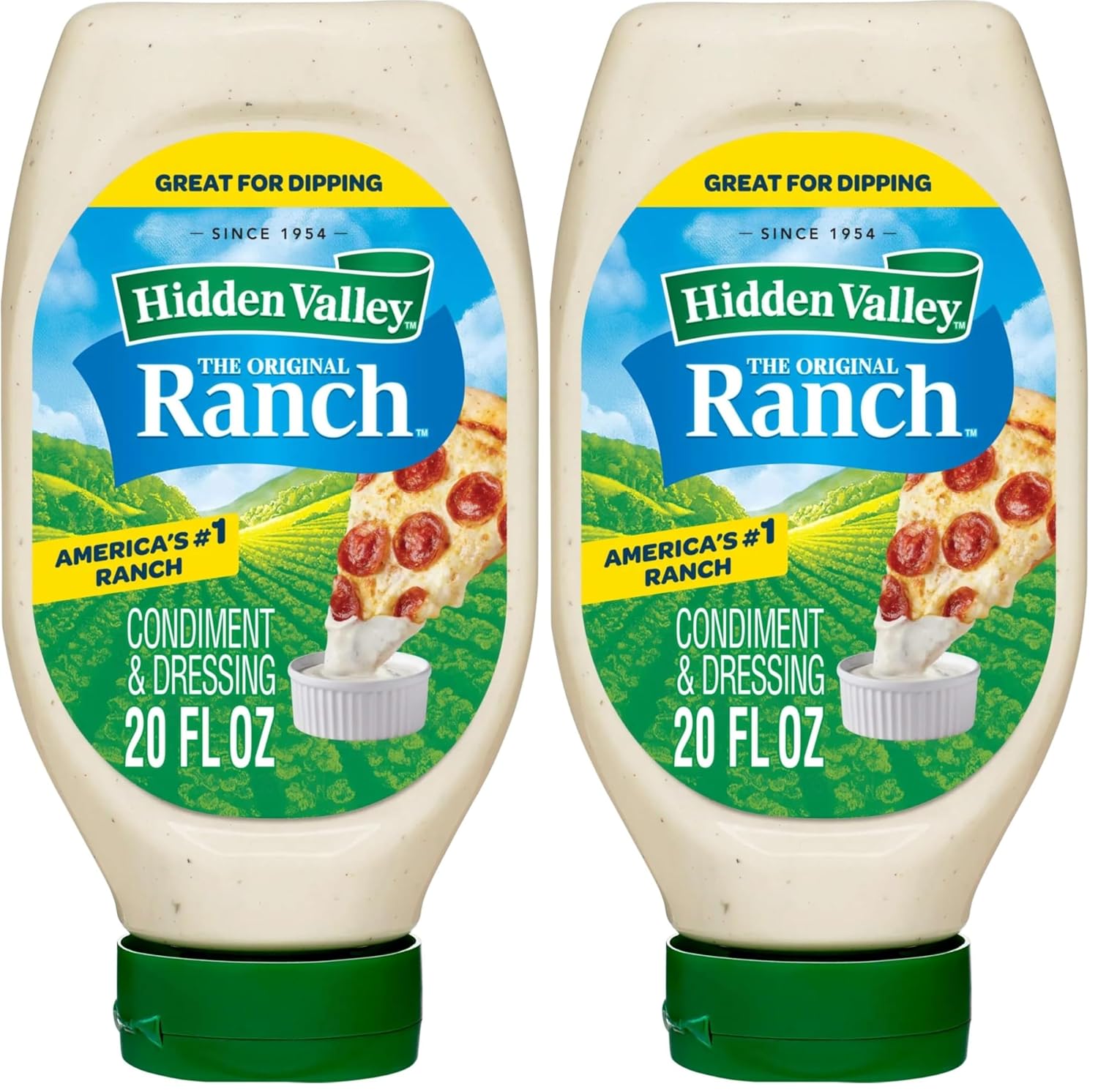 Hidden Valley Easy Squeeze Original Ranch Salad Dressing and Topping, 20 Ounce Bottle (Package May Vary) (Pack of 2)