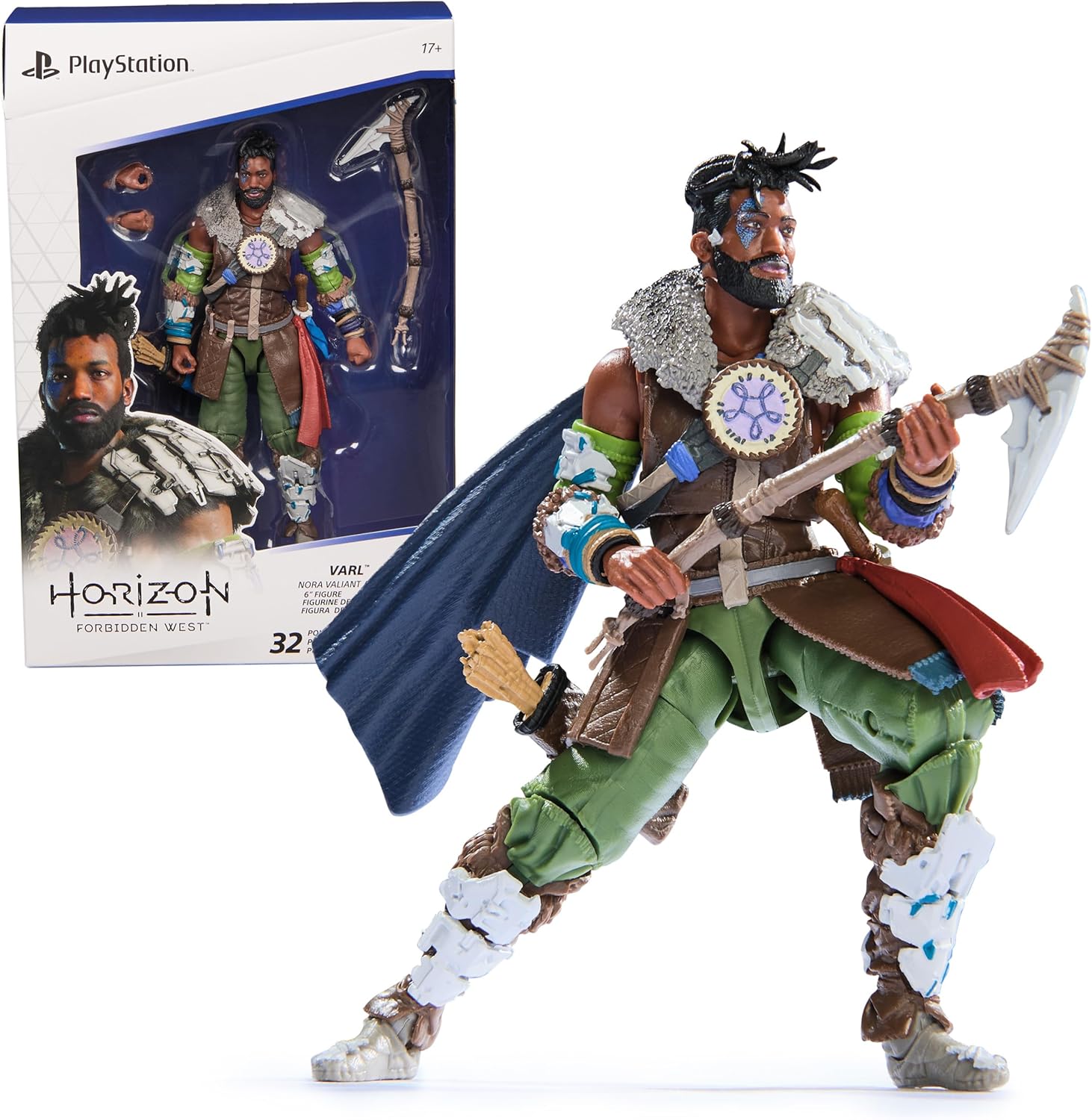PlayStation, Horizon Forbidden West, 6” Varl Action Figure with 3 Accessories, The Shapes Collection, for PS5 Fans & Collectors Ages 17+