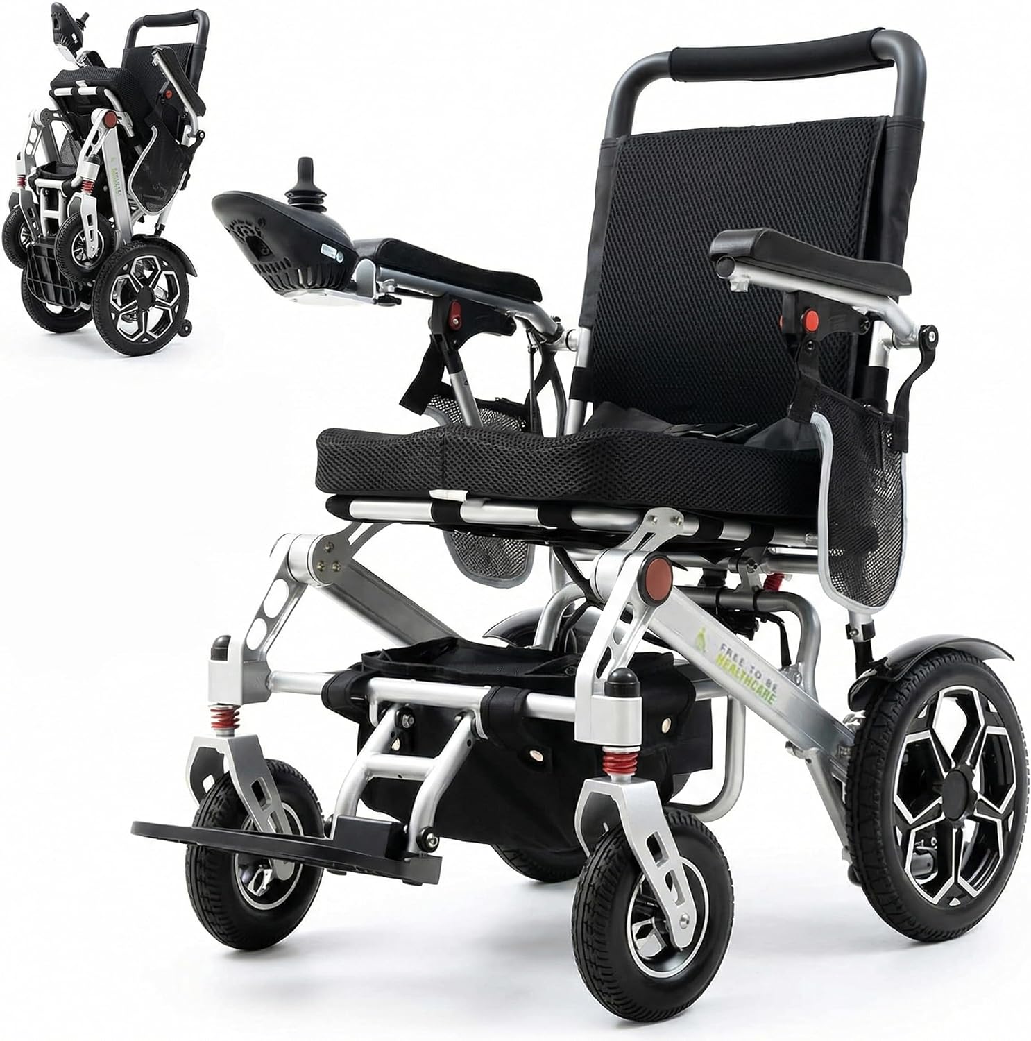 Free to Be Ultra Lightweight Folding Electric Wheelchair Aluminium