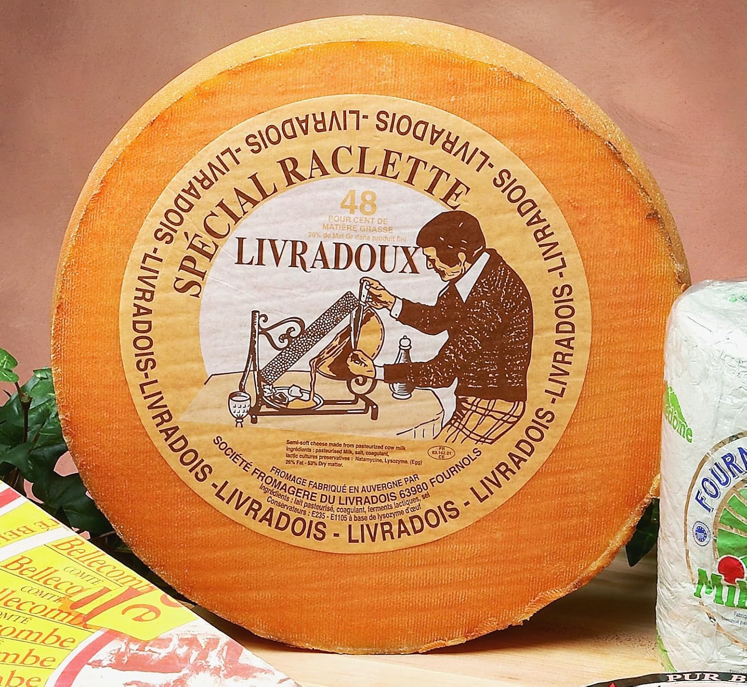 French Raclette Cheese, 9 lb. Wheel, Semi-Firm Cow’s Milk, Perfect for Melting and Fondue