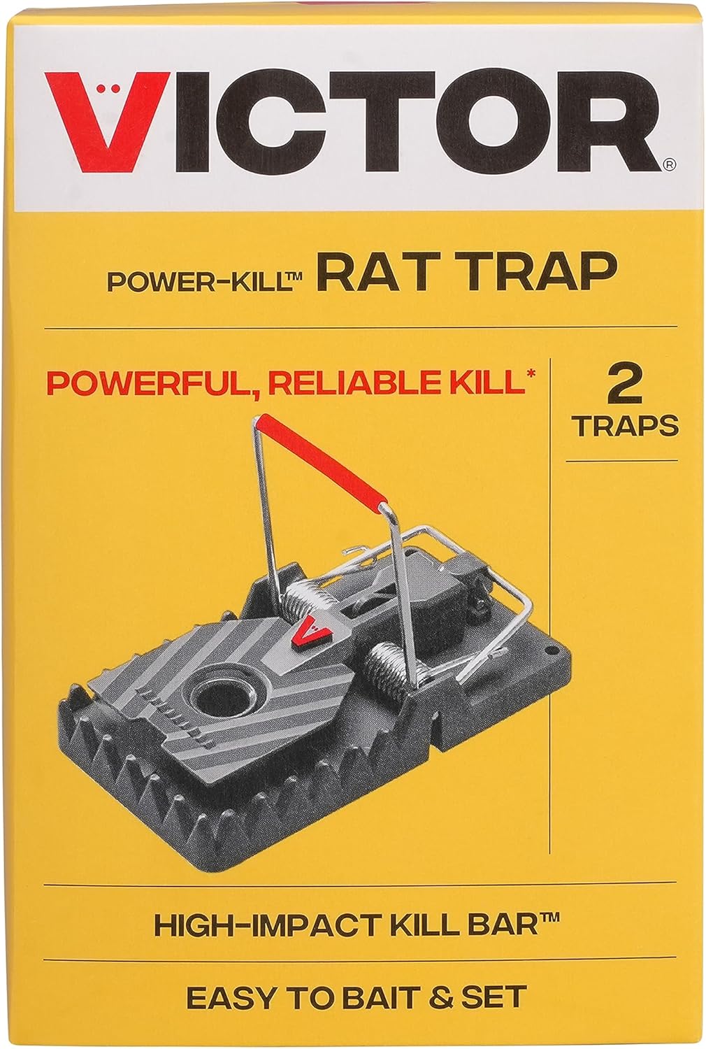 Victor M144-2B Instant Power-Kill Easy Set Reusable Rat Trap - 2 Traps