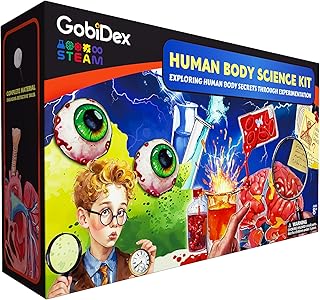 GobiDex Gross Science Experiments - Brain Dissection, Snot Making & Glowing Heart, Human Anatomy Science Kit for Kids, Educational STEM Toys, Birthday Gifts for Boys & Girls Ages 8-12