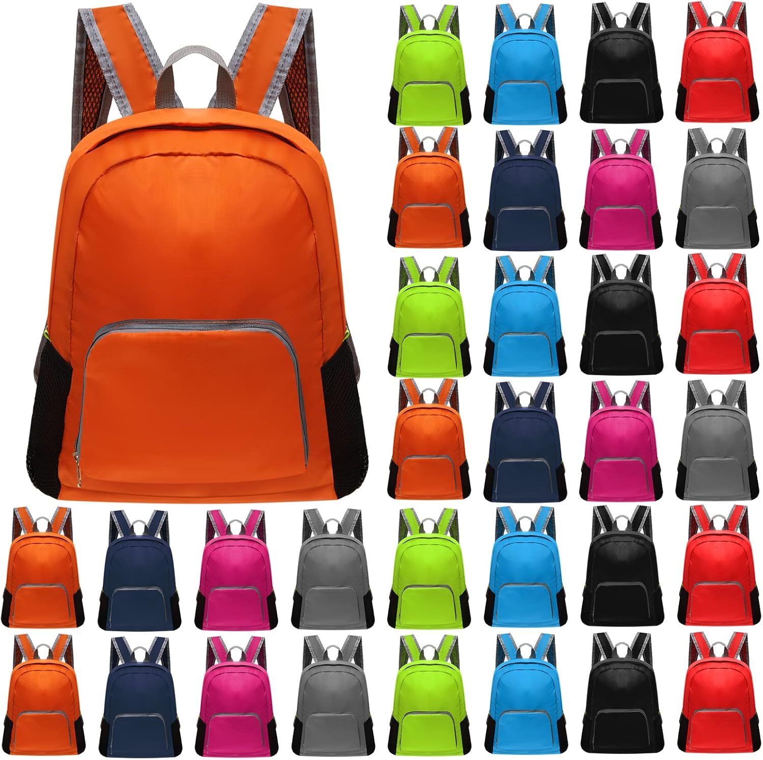 Patelai 48 Pcs 17" Backpacks Bulk for Homeless Donation Colorful Bookbags for Homeless School Boys Girls Charity Donate(Stylish Color)