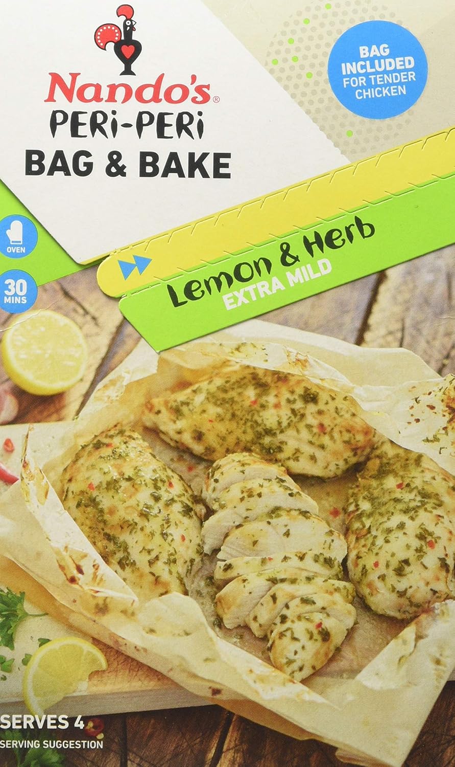 Nando's Lemon and Herb Extra Mild Peri-Peri Bag and Bake, 20 g