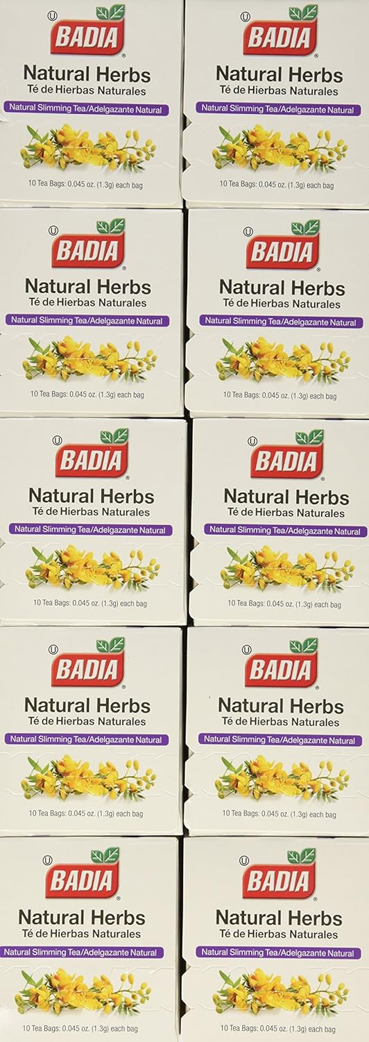 Badia Natural Herb Tea Bag, 10-Count Boxes (Pack of 20)
