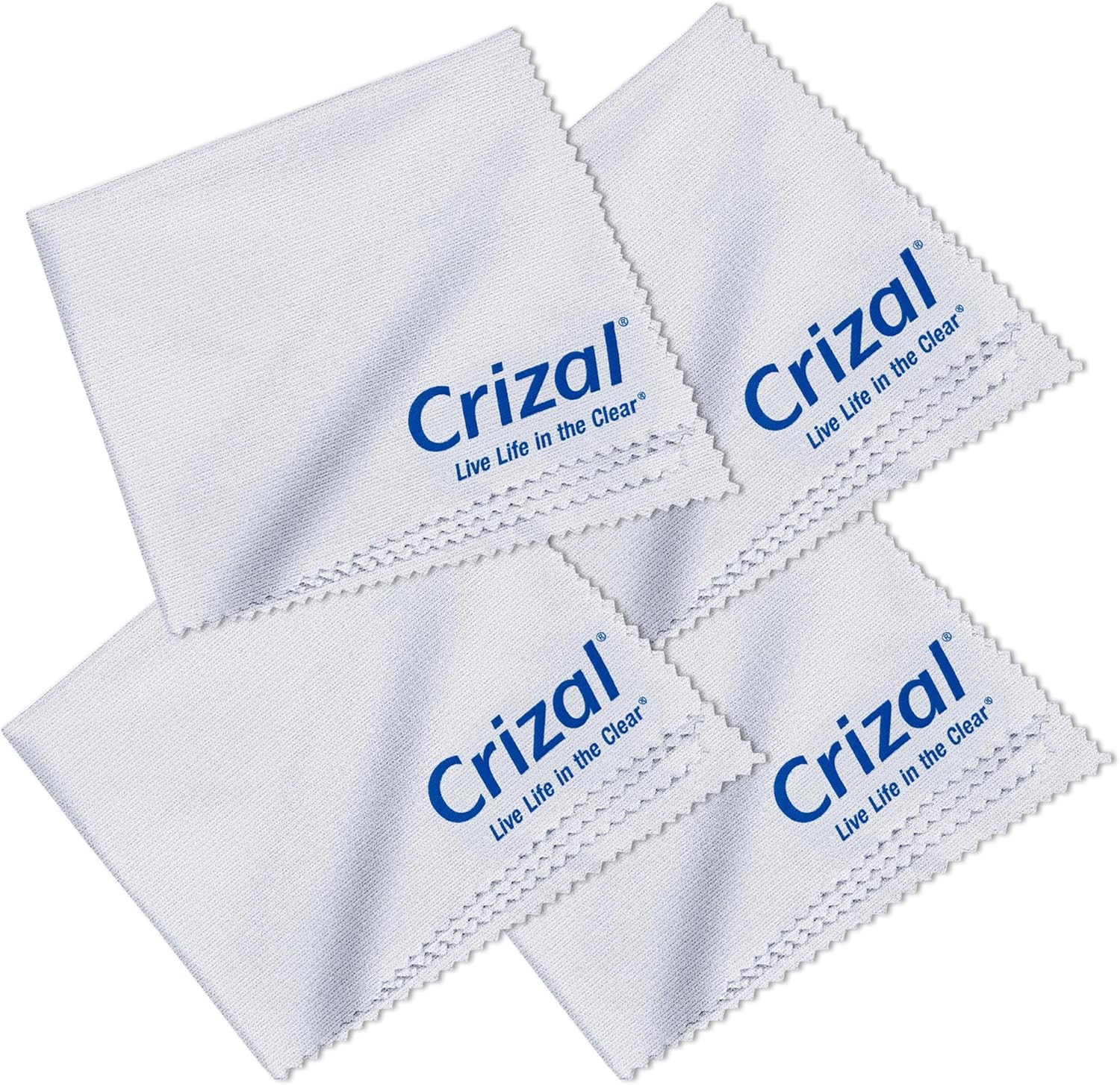 Microfiber Cleaning Cloth for Glasses, 4 Pack | The Best Microfiber Cleaning Clothes for Crizal Anti Reflective Coated Lenses and Eyeglasses Lenses