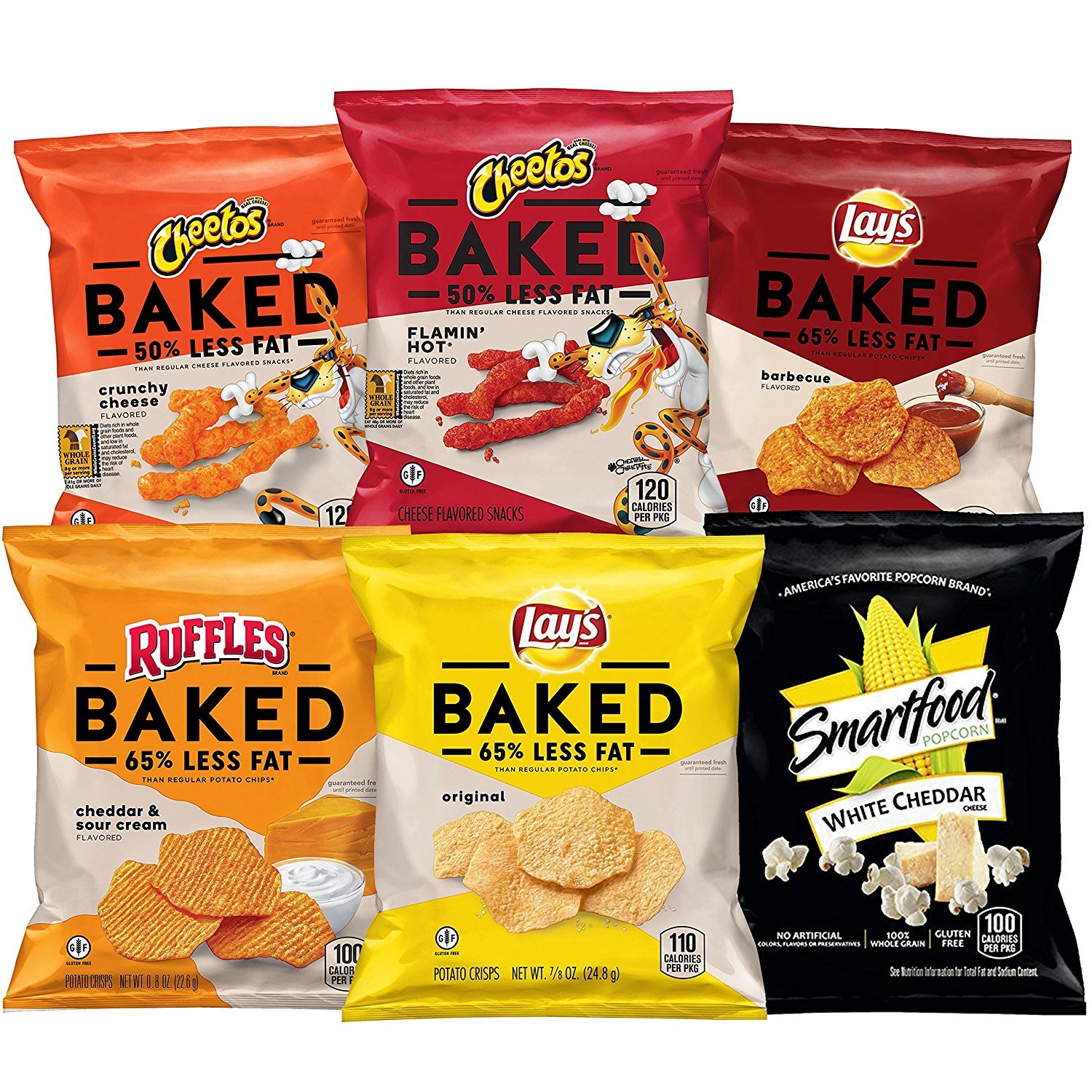 Frito Lay Baked & Popped Mix Variety Pack, (Pack of 40)
