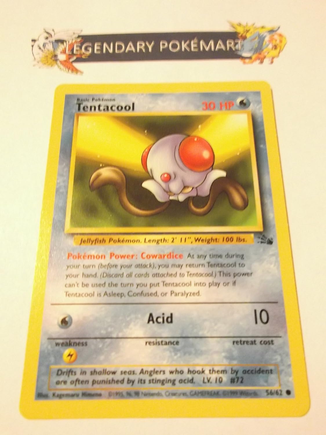 Pokemon Fossil Tentacool - Common - 56/62