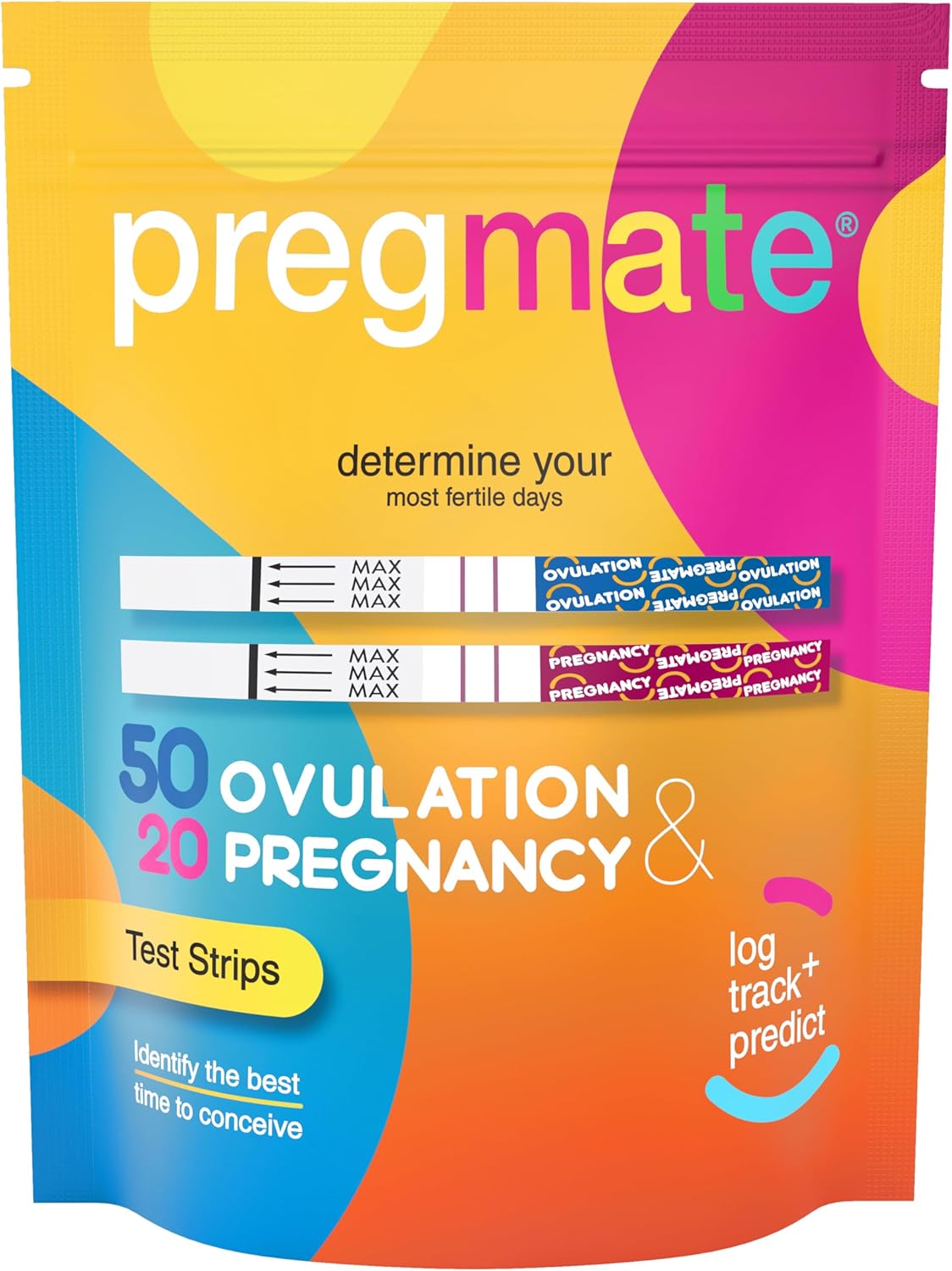 Pregmate 50 Ovulation and 20 Pregnancy Test Strips Predictor Kit