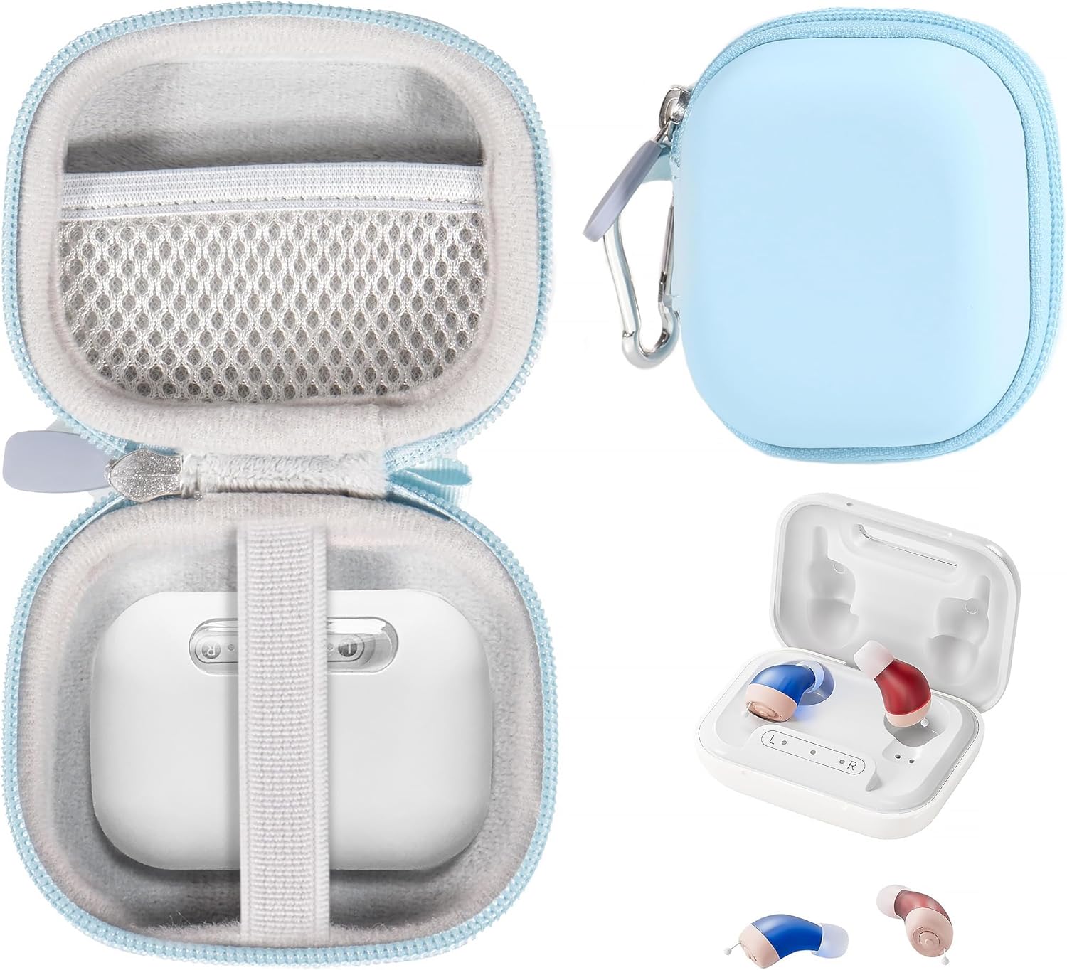 GETGEAR Protective Case for Flaygo Rechargeable Hearing Aids for Seniors with Hearing loss