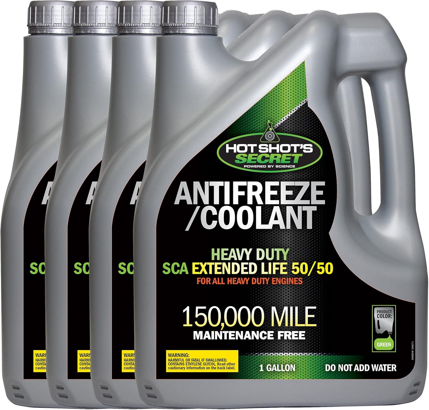 ‎Hot Shot's Secret 150,000 Mile 50/50 Prediluted Green Antifreeze/Coolant 4 Pack of 1 Gallon