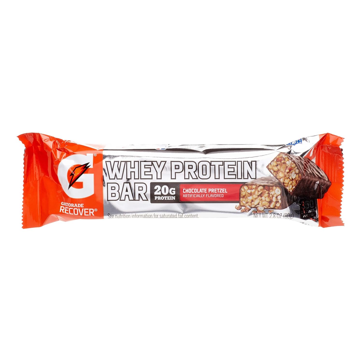 Gatorade Recovery Whey Protein Bar, Chocolate Pretzel