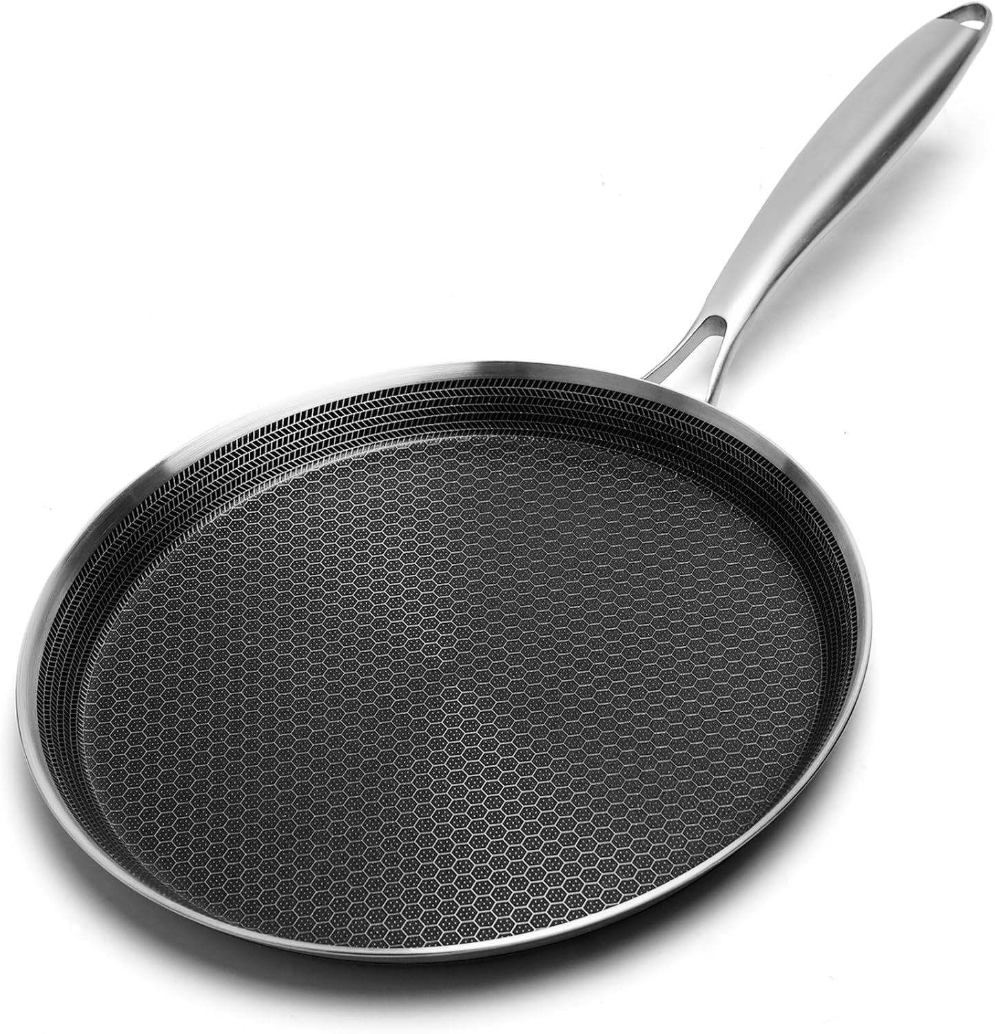 Innerwell 12 Inch Stainless Steel Crepe Pan,Nonstick dosa tawa