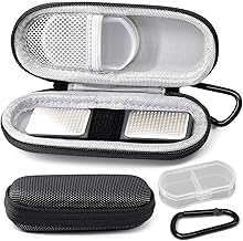 Yewltvep Case for kardiamobile EKG Heart Monitor, Hard case for KardiaMobile 6L, case for Kardia EKG Monitor Comes with Pill Box and Carabiner Clip, Heart Monitor Travel case