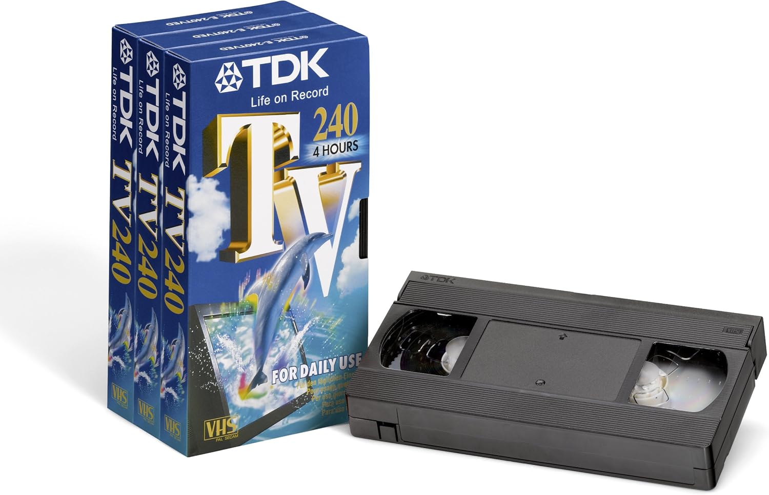 TDK E240 VHS Blank Tapes (3 Pack)