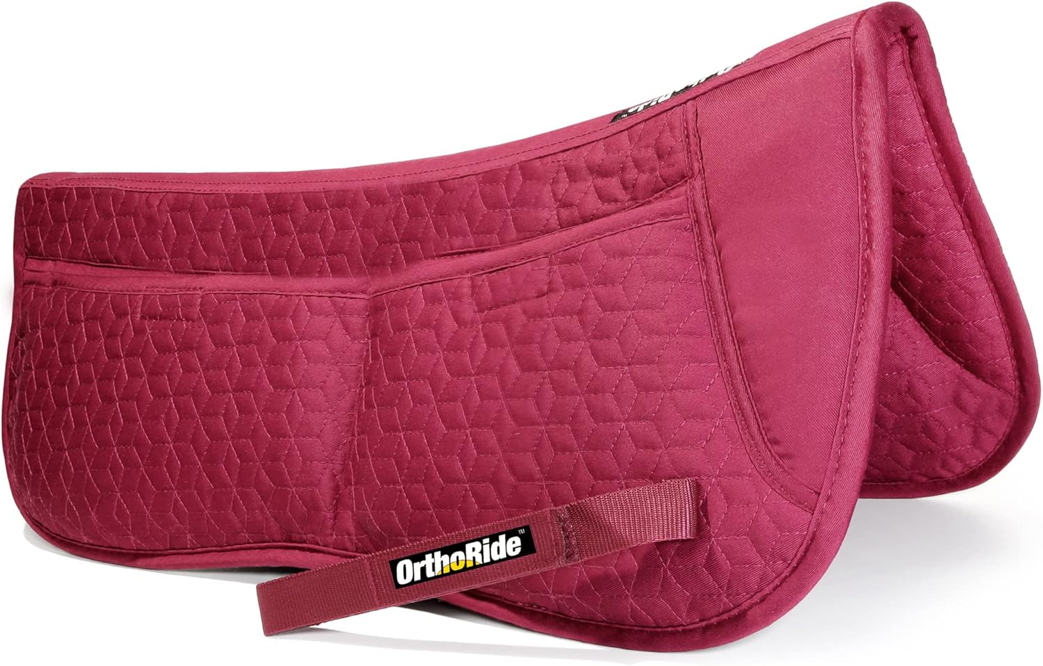 OrthoRide English Half Pad English Saddle Pad Quilted Correction Pad Adjustable 12 Memory Foam Inserts English can be Used w Western, Dressage