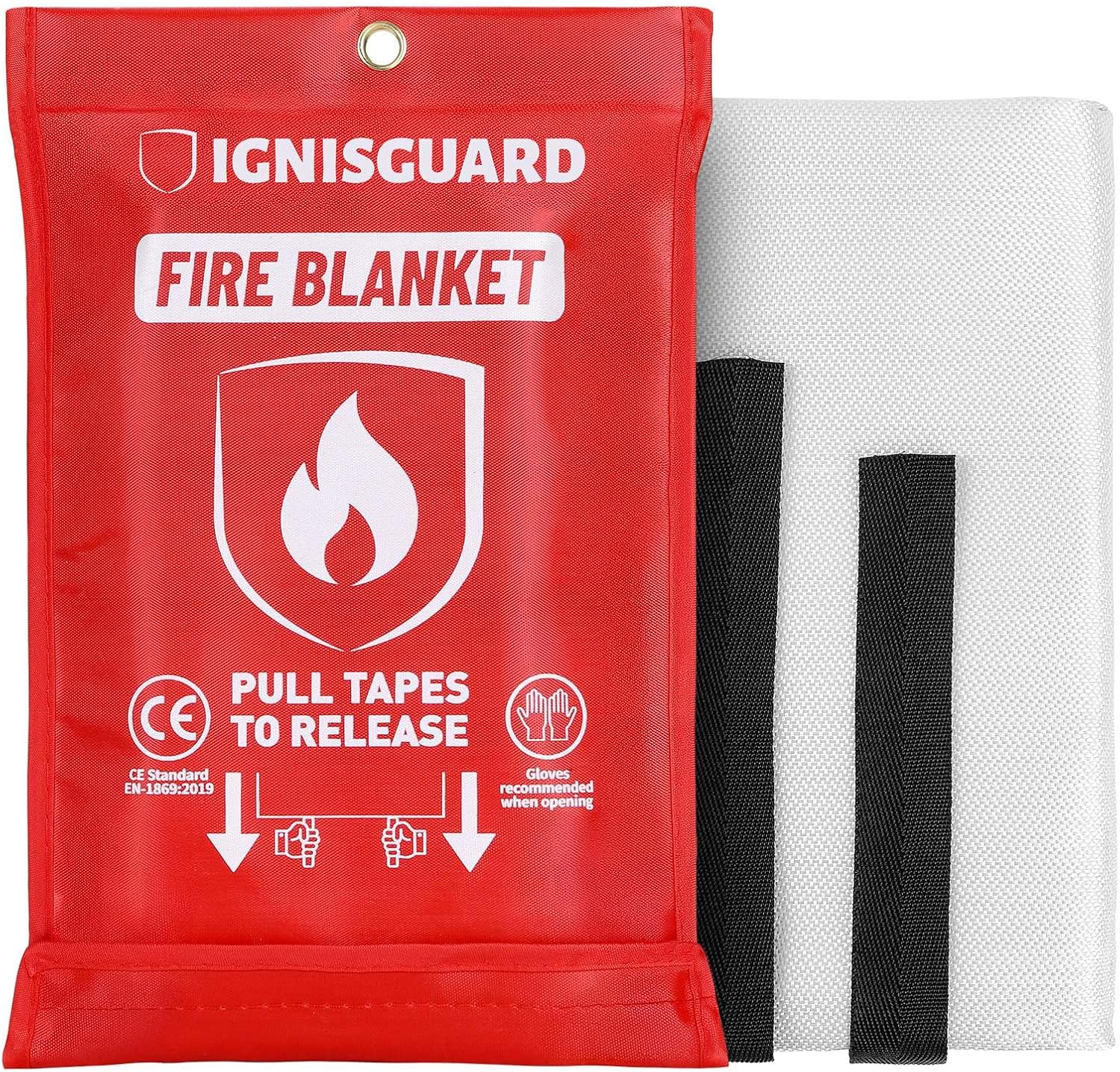Emergency Fire Blanket for Home and Kitchen, 1-Pack 40"x40", Fiberglass Fire Blankets Emergency for Home BBQ Grill Camping Car Office Warehouse Picnic Fireplace Fireproof Survival Safety