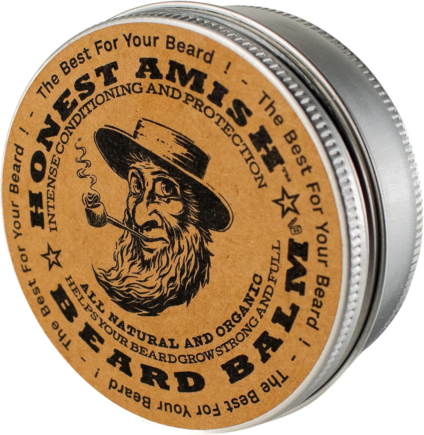 Honest Amish Beard Balm - New Large 120ml Twist Tin