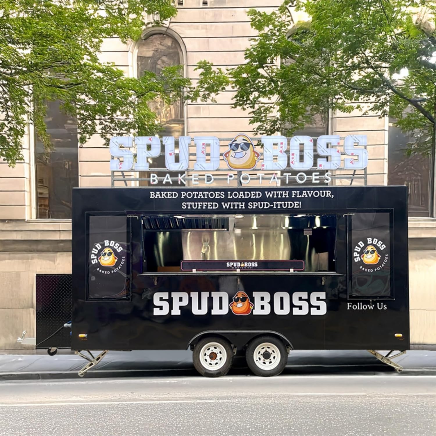 Food Truck Trailer Mobile Food Trailer with Full Kitchen & Refrigeration Food Trailer- Fully Equipped for Street Vending, Catering & Camp Business​