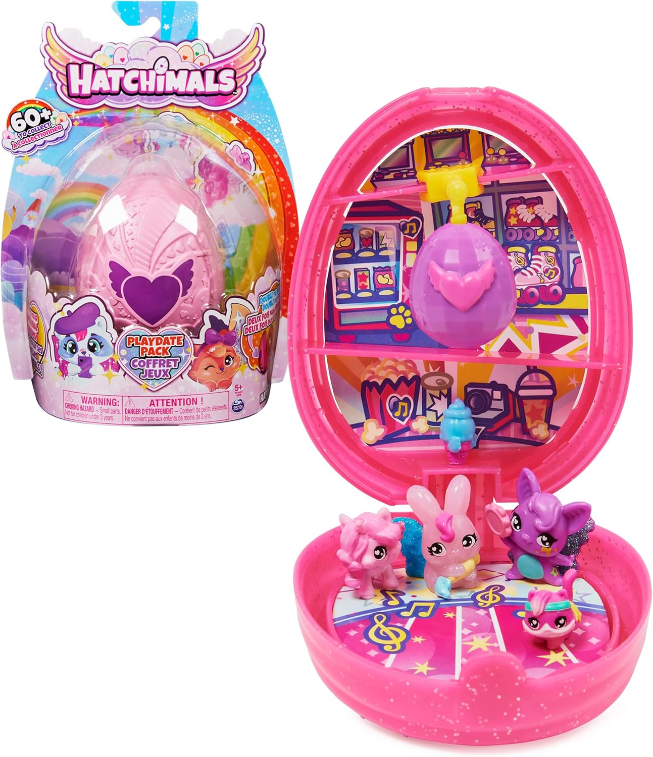 Hatchimals CollEGGtibles, Playdate Pack with Egg Playset, 4 Characters and 2 Accessories (Style May Vary), Kids Toys for Girls Ages 5 and up