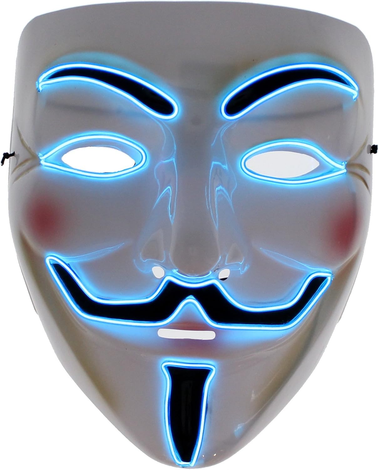 molezu Light Up Party Mask Full Face Mask Halloween Mask Fancy Costume Cosplay Dress Party Props (Blue)