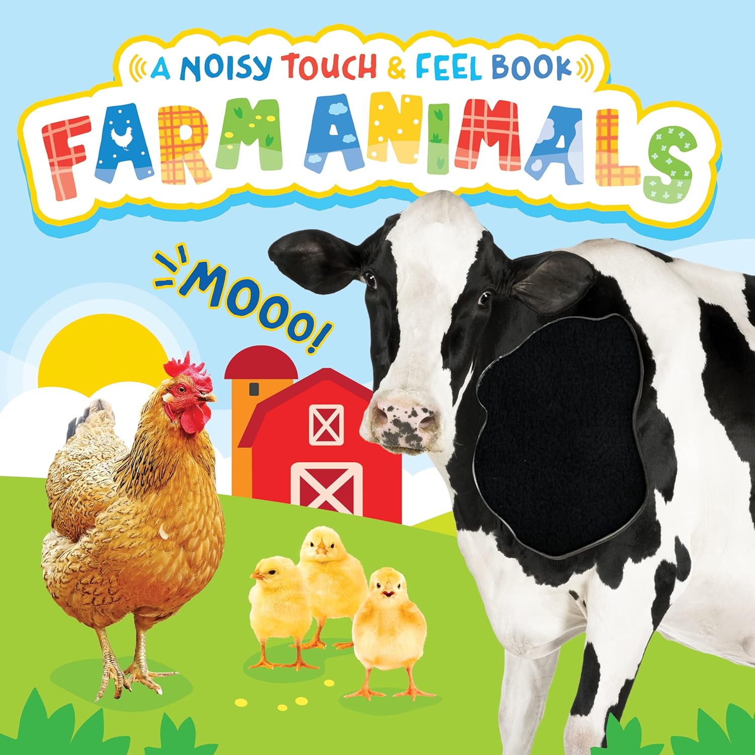 Little Hippo Books Farm Animals - A Noisy Touch and Feel Sensory Book Featuring Farm Sounds (Little Listener’s Library: Baby & Toddler Premium Sound Books)