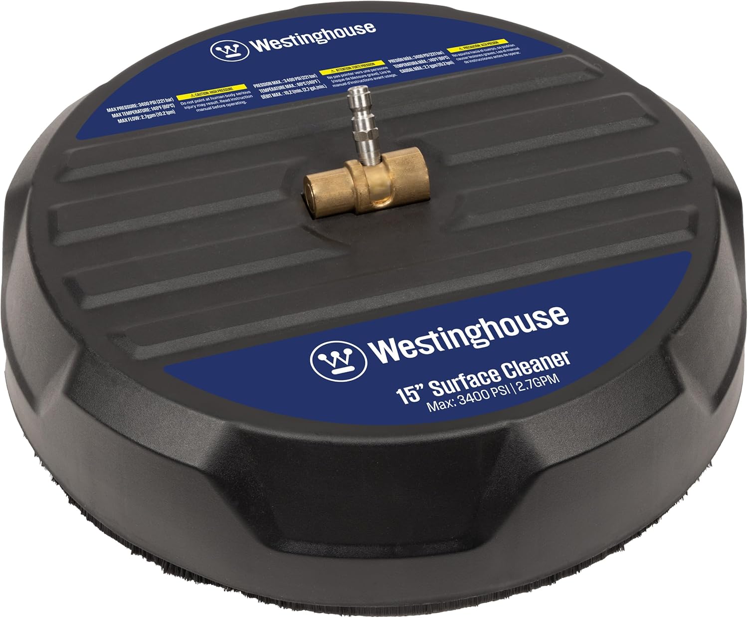 Westinghouse Universal 15” Pressure Washer Surface Cleaner Attachment - 3400 Max PSI, 1/4” Connector - For Gas and Electric Pressure Washers