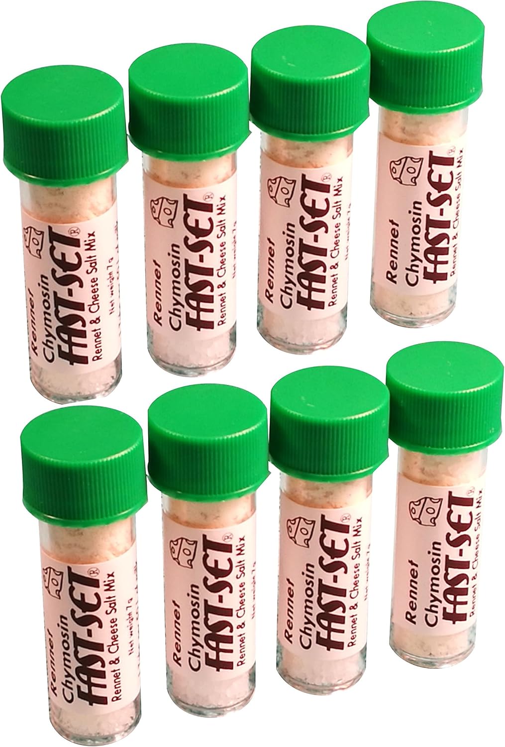 8 X Rennet Chymosin Fast-Set 7 grams Mix Rennin Cheese salt & Coagulant Tub
