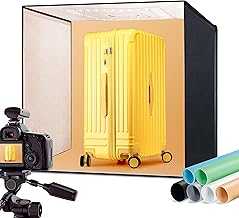 RALENO 24''X24'' Photo Studio Light Box, Large Light Box, Photo Box, Light Box Photography (65W | 156pcs LED | 5500K | 97CRI | 6 Color PVC Backdrops | DC Power Adapter) Model: PKL-D660