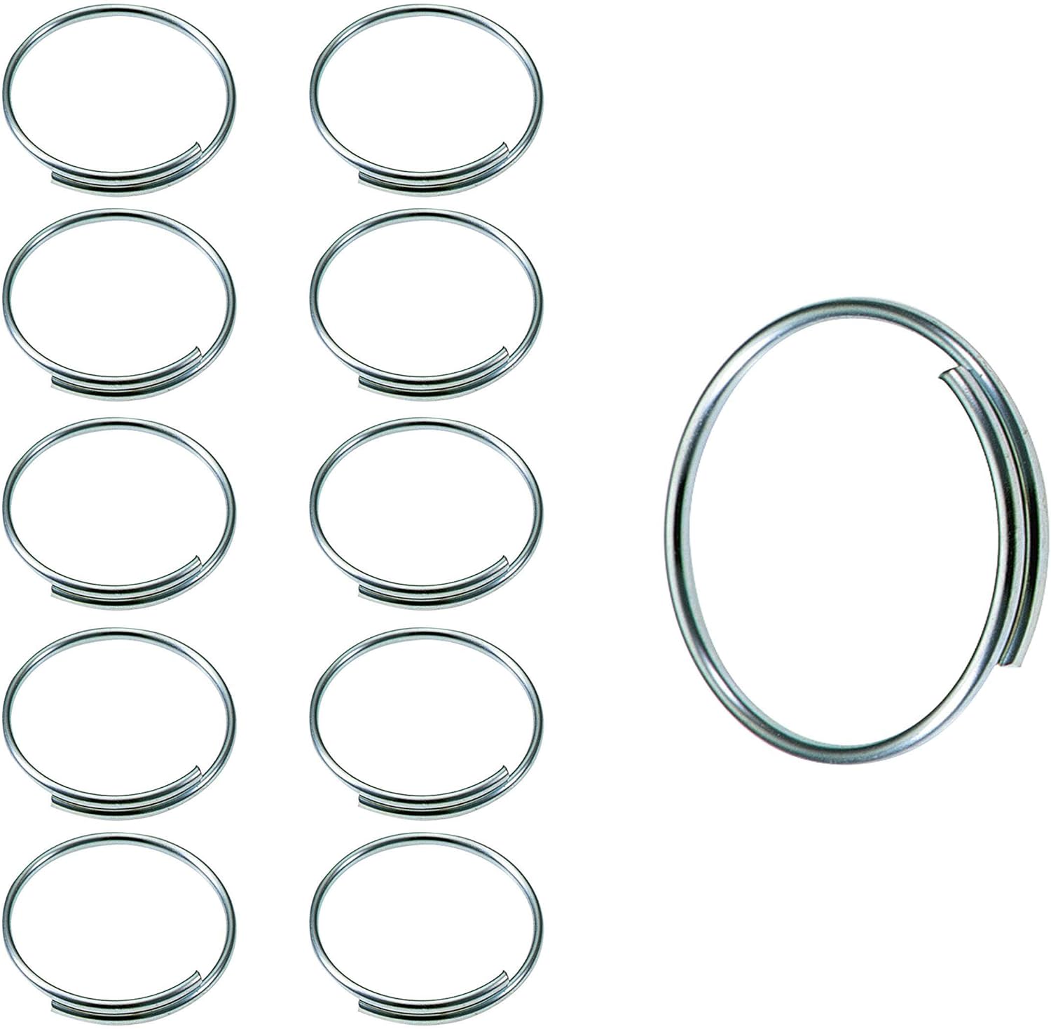 Lucky Line Give Away Key Rings 3/4" Diameter, Pack of 250 (75675), Silver