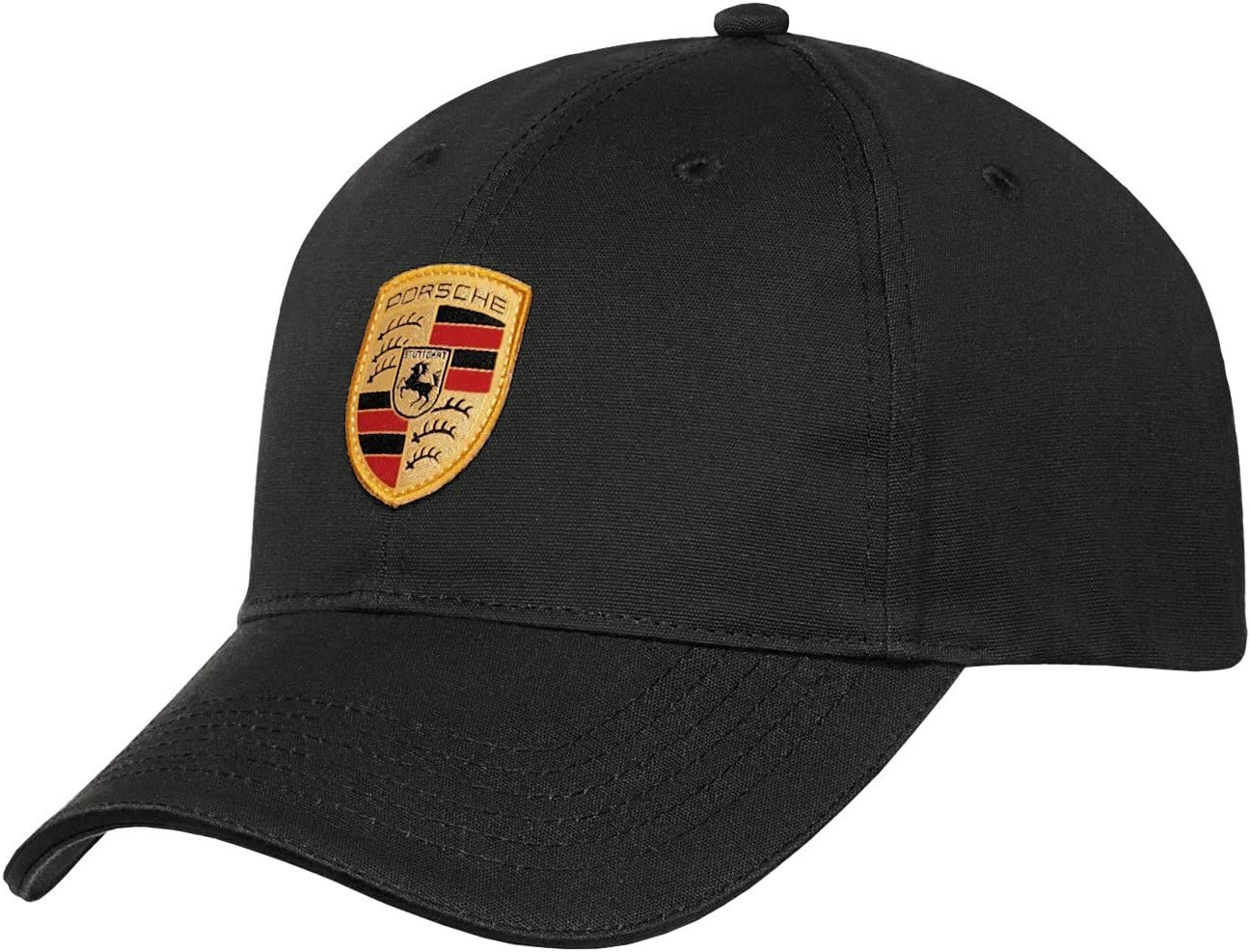 Genuine Porsche Black Crest Logo Cap