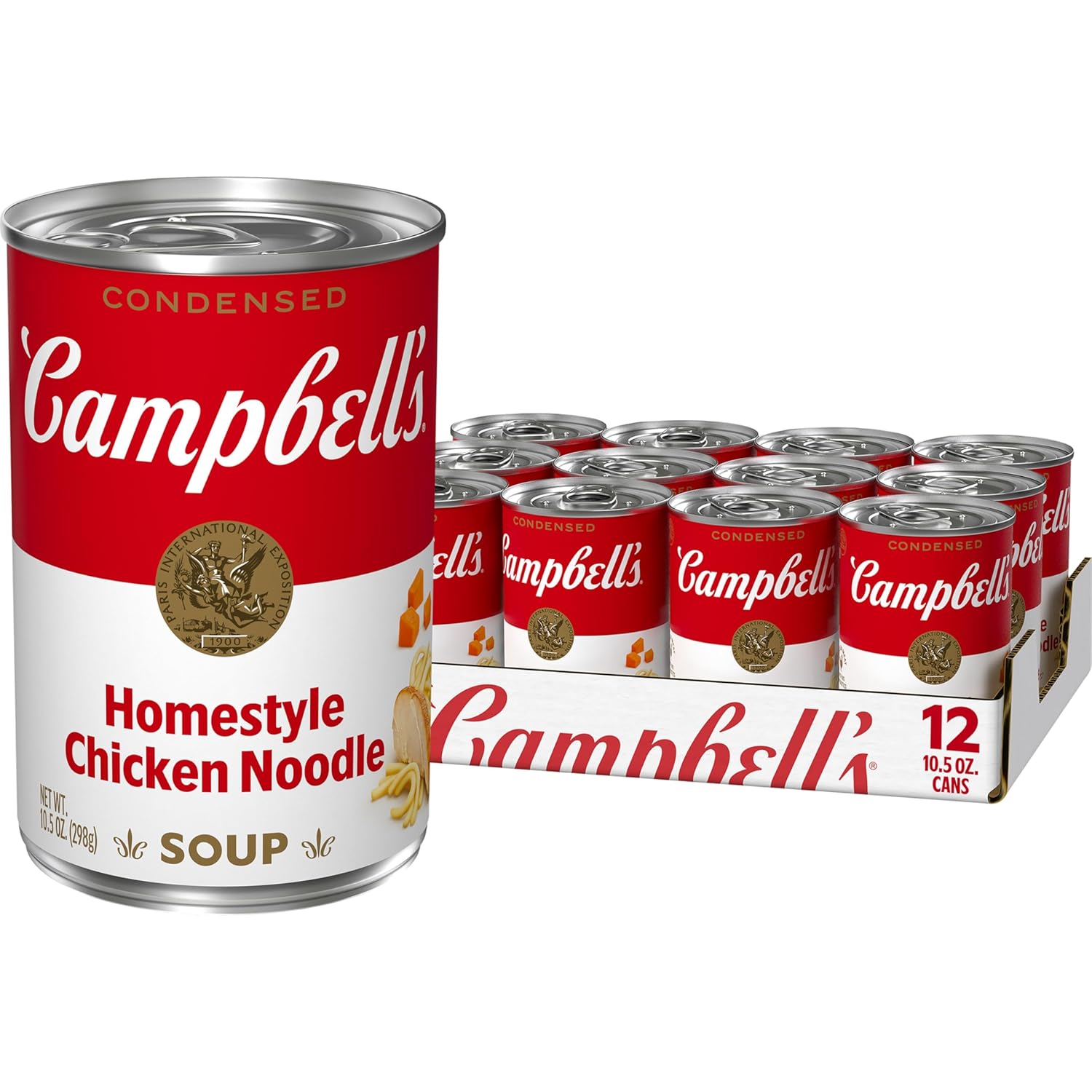 Campbell’s Condensed Homestyle Chicken Noodle Soup, 10.5 Ounce Can (Pack of 12)