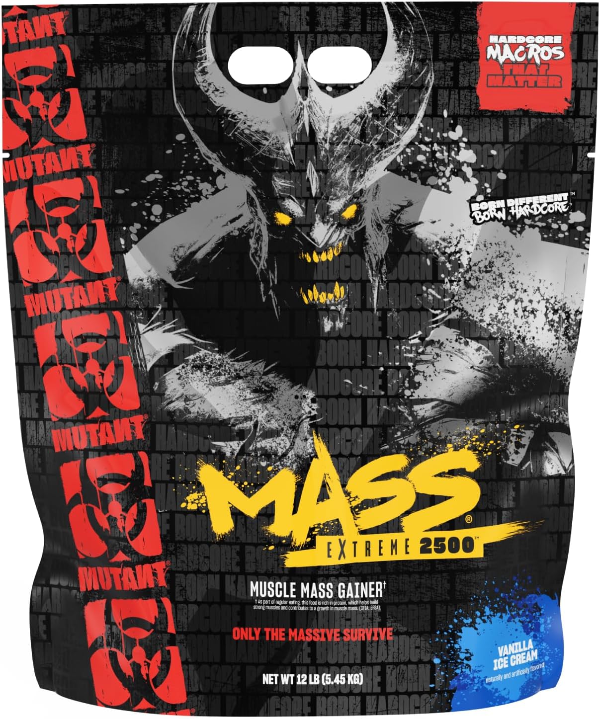 MUTANT Mass Extreme 2500 | Whey Protein Powder | Build Muscle Size and Strength | High Density Clean Calories | 5450 g | Vanilla Ice Cream