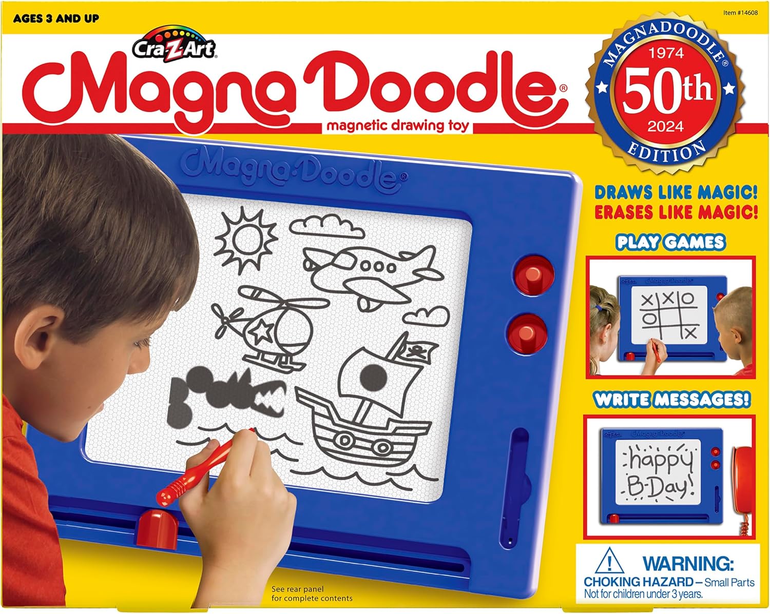 Cra-Z-Art Retro Magna Doodle - 50 Years of Creative Fun – Classic Magnetic Drawing Board Toy, Ages 3+