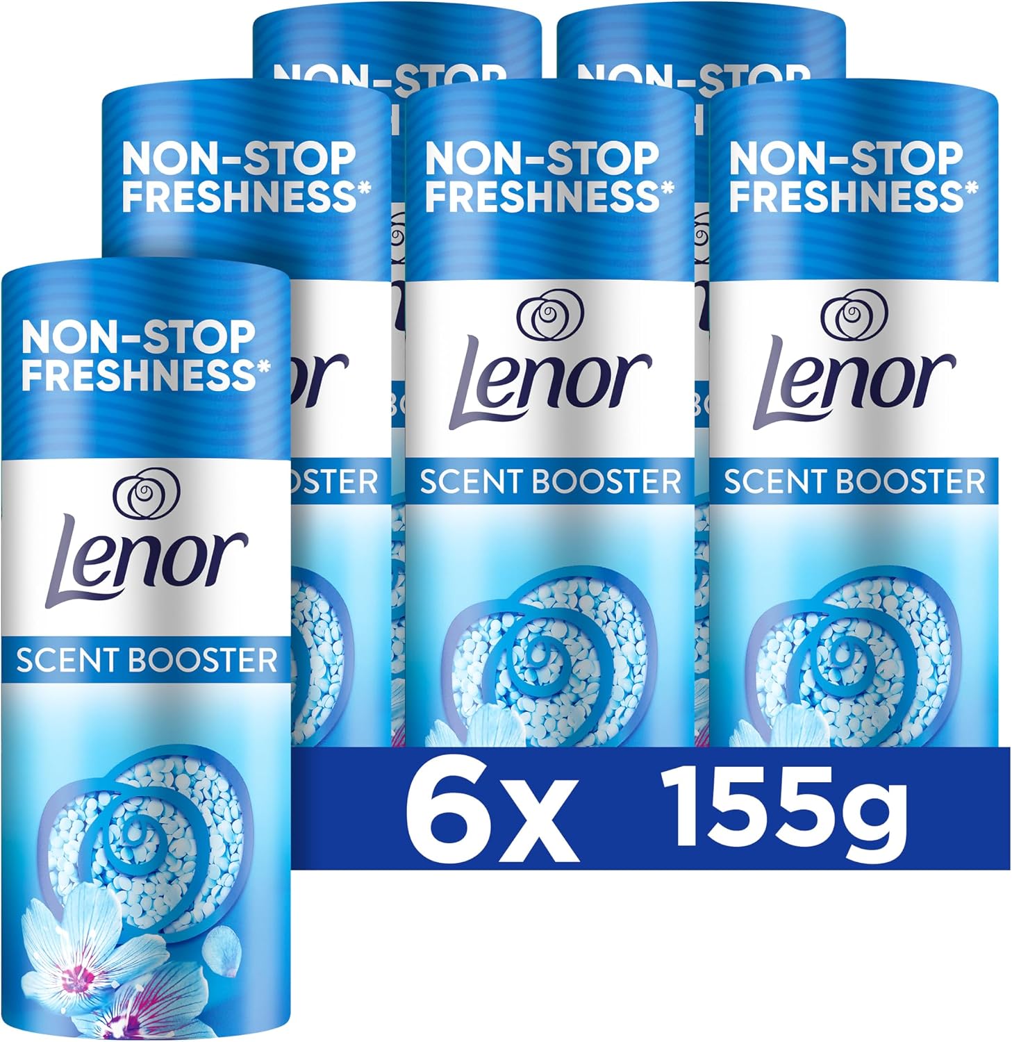 Lenor Laundry Perfume In-Wash Scent Booster 6 Packs x 155g - Spring Awakening, Non-Stop Freshness for Up to 12 Weeks