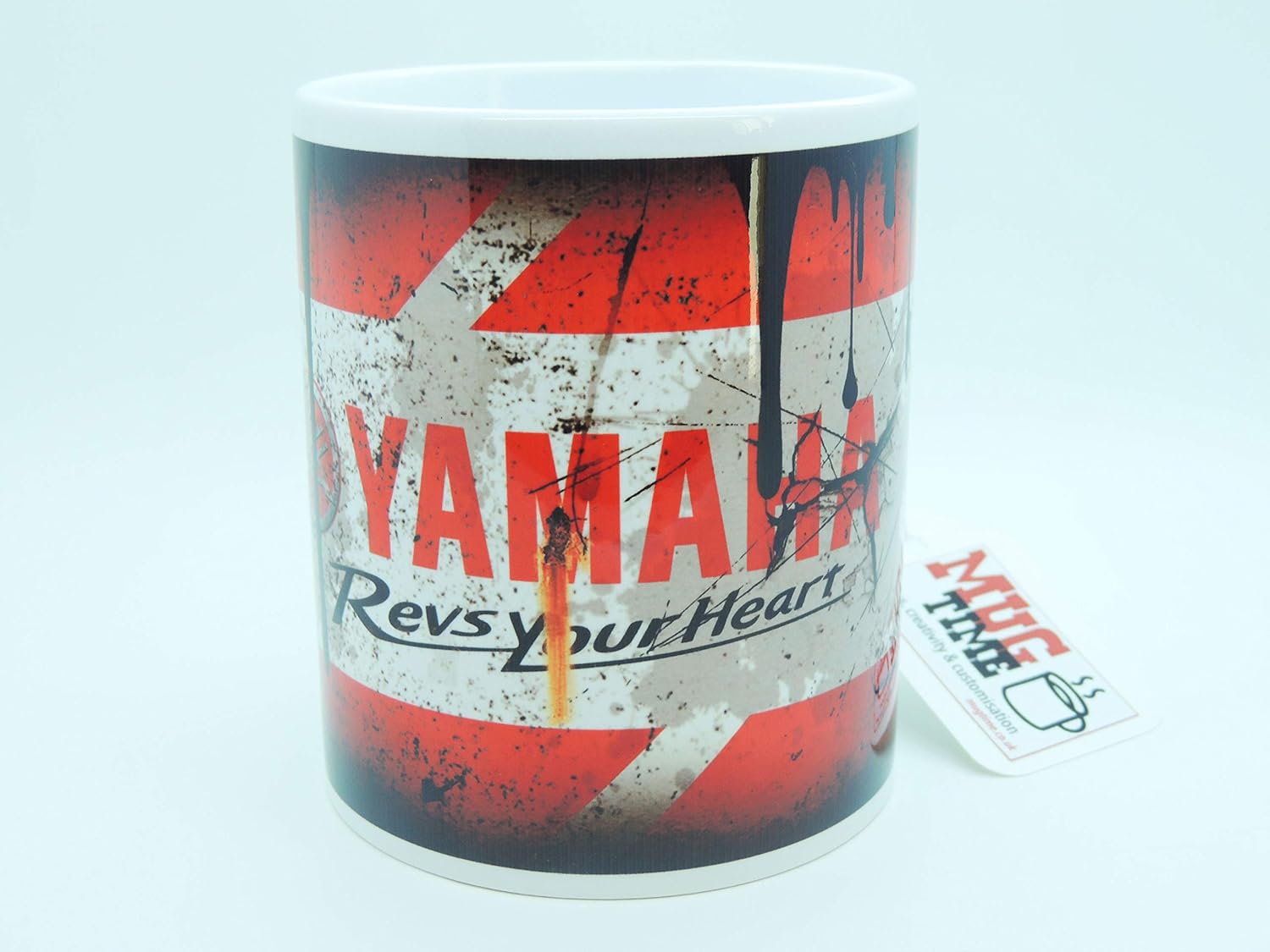 Mugtime (TM) - Inspired by Yamaha Retro can Oil Motorcycle Coffee Tea Mug Ceramic Cup - 330ml 11oz